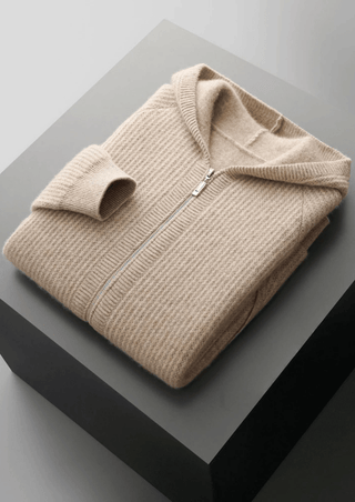 Merino Zip-Hoodie aus extra feiner Merinowolle