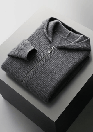 Merino Zip-Hoodie aus extra feiner Merinowolle