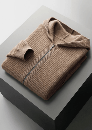 Merino Zip-Hoodie aus extra feiner Merinowolle