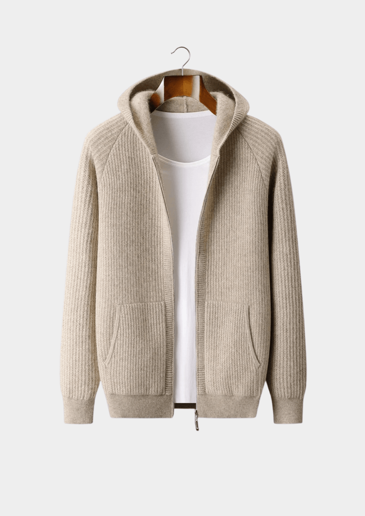 Merino Zip-Hoodie aus extra feiner Merinowolle