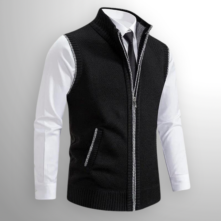 Elegante Strickweste mit Reißverschluss für Herren