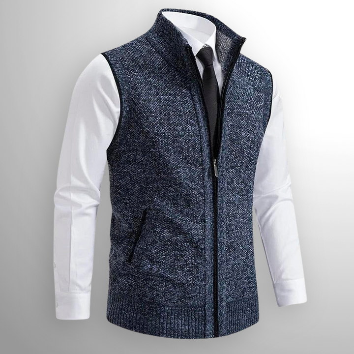 Elegante Strickweste mit Reißverschluss für Herren