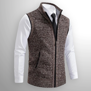 Elegante Strickweste mit Reißverschluss für Herren