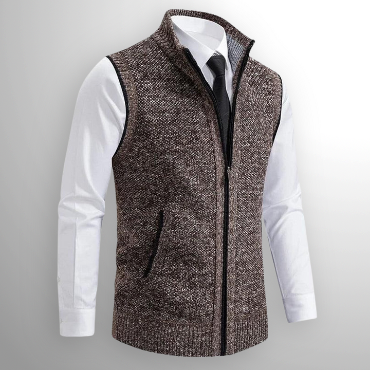Elegante Strickweste mit Reißverschluss für Herren