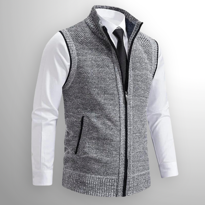 Elegante Strickweste mit Reißverschluss für Herren