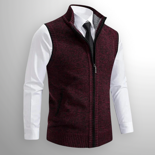 Elegante Strickweste mit Reißverschluss für Herren