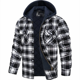 Karierte Herrenjacke mit Reißverschluss