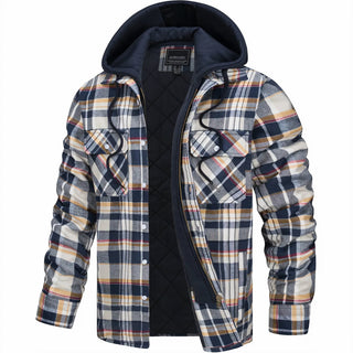 Karierte Herrenjacke mit Reißverschluss