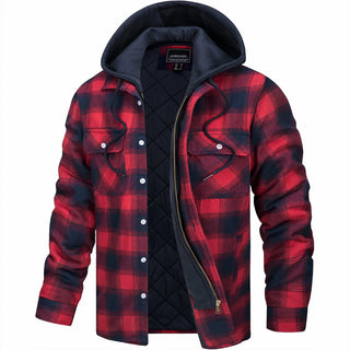 Karierte Herrenjacke mit Reißverschluss