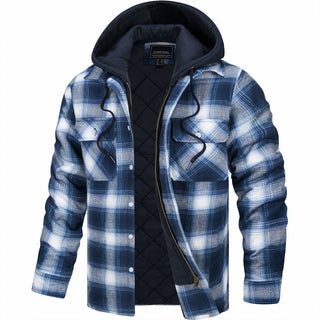 Karierte Herrenjacke mit Reißverschluss