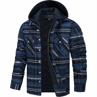 Karierte Herrenjacke mit Reißverschluss