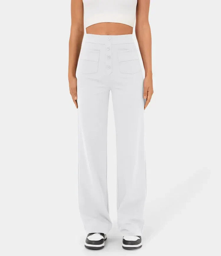 Elastische Hose mit hoher Taille